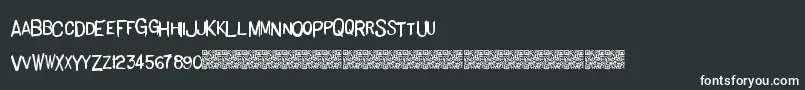 Basichand-fontti – valkoiset fontit mustalla taustalla