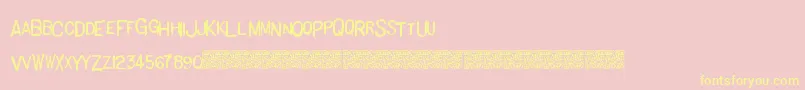 fuente Basichand – Fuentes Amarillas Sobre Fondo Rosa