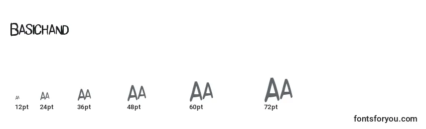 Basichand Font Sizes