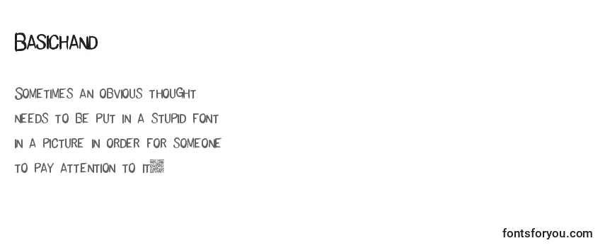 Schriftart Basichand