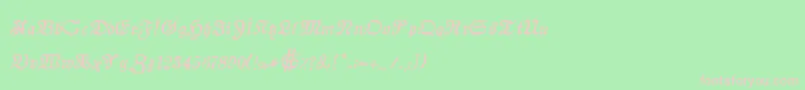 AuldmagickBoldItalic Font – Pink Fonts on Green Background