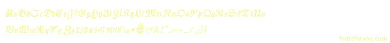 AuldmagickBoldItalic-fontti – keltaiset fontit