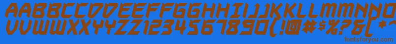 AutodestructBbBold Font – Brown Fonts on Blue Background