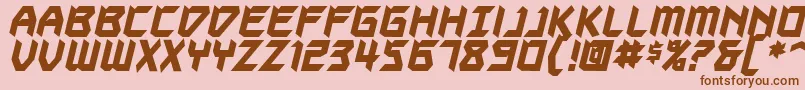 AutodestructBbBold Font – Brown Fonts on Pink Background