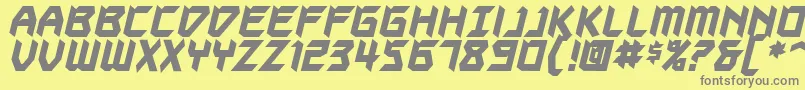 Шрифт AutodestructBbBold – серые шрифты на жёлтом фоне