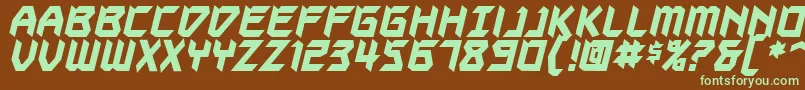 AutodestructBbBold Font – Green Fonts on Brown Background