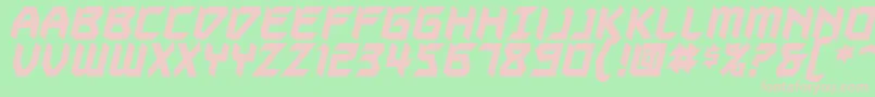AutodestructBbBold Font – Pink Fonts on Green Background