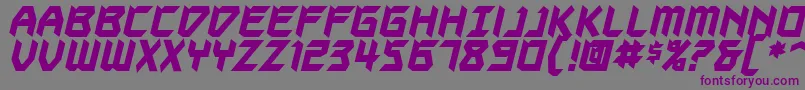 AutodestructBbBold Font – Purple Fonts on Gray Background