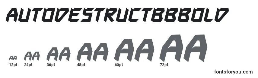 Размеры шрифта AutodestructBbBold