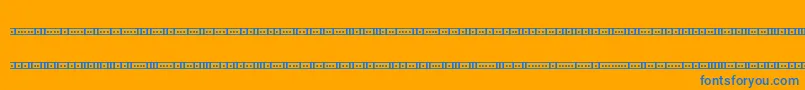 BinaryX01sBrk Font – Blue Fonts on Orange Background
