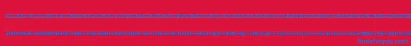 BinaryX01sBrk-Schriftart – Blaue Schriften auf rotem Hintergrund