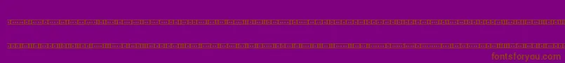 Czcionka BinaryX01sBrk – brązowe czcionki na fioletowym tle