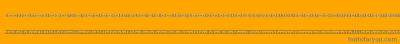 BinaryX01sBrk-Schriftart – Graue Schriften auf orangefarbenem Hintergrund