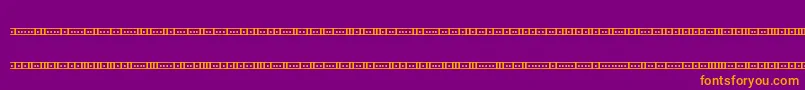 BinaryX01sBrk-Schriftart – Orangefarbene Schriften auf violettem Hintergrund