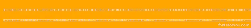 Czcionka BinaryX01sBrk – różowe czcionki na pomarańczowym tle