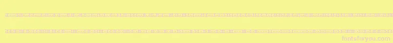 BinaryX01sBrk-fontti – vaaleanpunaiset fontit keltaisella taustalla