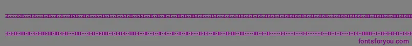 フォントBinaryX01sBrk – 紫色のフォント、灰色の背景
