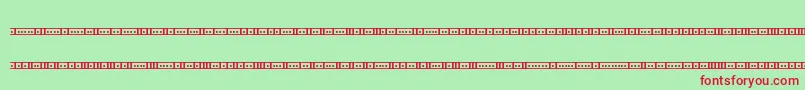 BinaryX01sBrk-fontti – punaiset fontit vihreällä taustalla