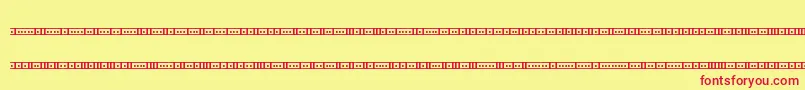 Czcionka BinaryX01sBrk – czerwone czcionki na żółtym tle