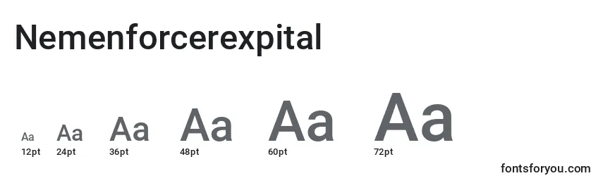 Размеры шрифта Nemenforcerexpital