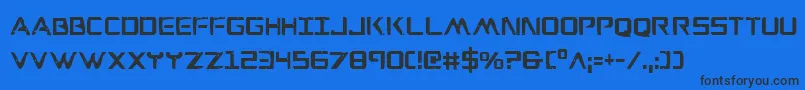 Wareaglec Font – Black Fonts on Blue Background