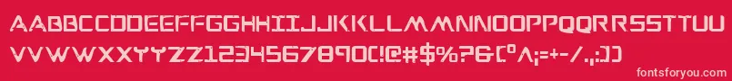 Wareaglec Font – Pink Fonts on Red Background