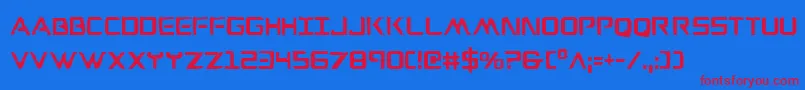 Wareaglec Font – Red Fonts on Blue Background