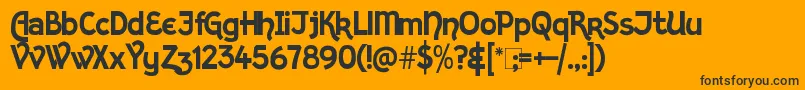 KingthingsSans Font – Black Fonts on Orange Background