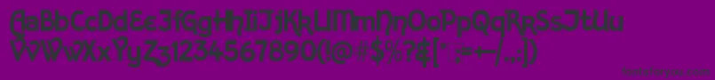 KingthingsSans Font – Black Fonts on Purple Background