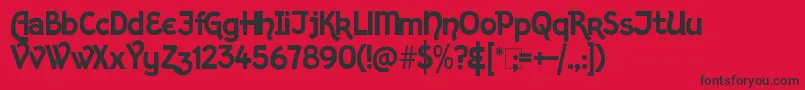 KingthingsSans Font – Black Fonts on Red Background