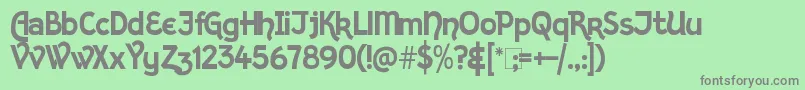 KingthingsSans Font – Gray Fonts on Green Background