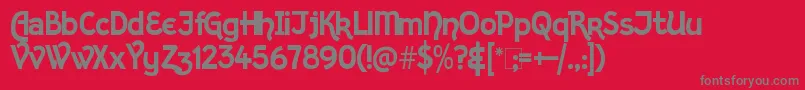 KingthingsSans Font – Gray Fonts on Red Background