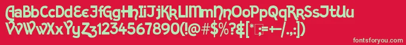 KingthingsSans Font – Green Fonts on Red Background