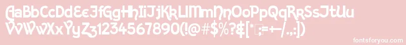 KingthingsSans Font – White Fonts on Pink Background