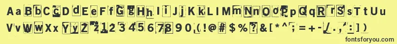 Sitruunahyeena Font – Black Fonts on Yellow Background