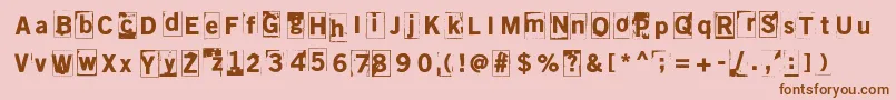 Sitruunahyeena Font – Brown Fonts on Pink Background