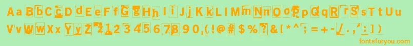 Sitruunahyeena Font – Orange Fonts on Green Background
