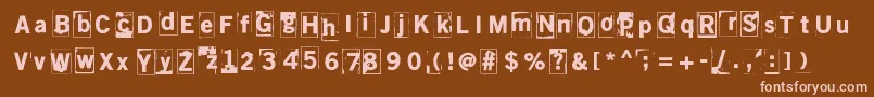 Sitruunahyeena Font – Pink Fonts on Brown Background