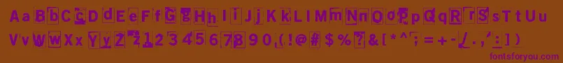 Sitruunahyeena Font – Purple Fonts on Brown Background