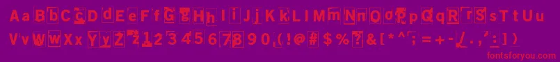 Sitruunahyeena Font – Red Fonts on Purple Background