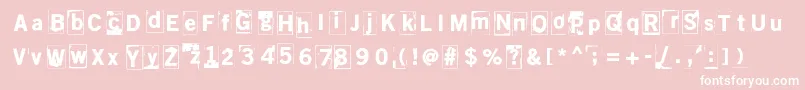 Sitruunahyeena Font – White Fonts on Pink Background