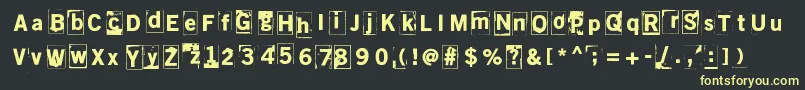 Sitruunahyeena Font – Yellow Fonts on Black Background