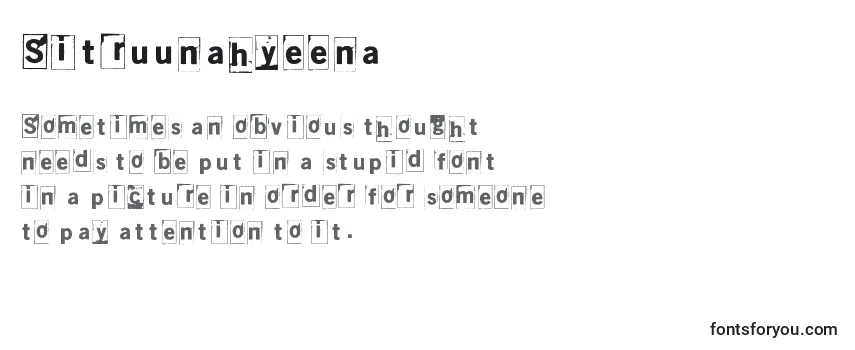 Review of the Sitruunahyeena Font