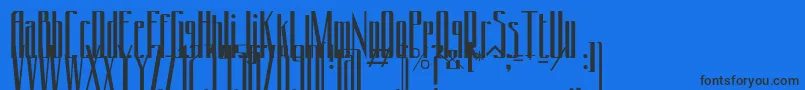 フォントConydecor – 黒い文字の青い背景