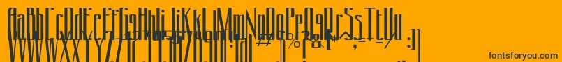 Conydecor-Schriftart – Schwarze Schriften auf orangefarbenem Hintergrund