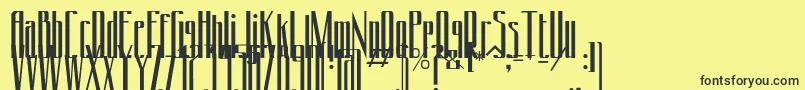 フォントConydecor – 黒い文字の黄色い背景