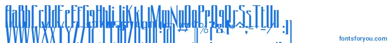 フォントConydecor – 白い背景に青い文字