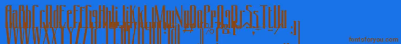 Czcionka Conydecor – brązowe czcionki na niebieskim tle