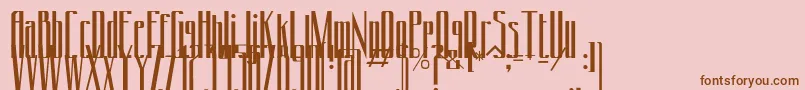 Conydecor-Schriftart – Braune Schriften auf rosa Hintergrund