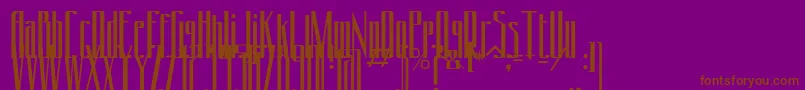 Conydecor-Schriftart – Braune Schriften auf violettem Hintergrund
